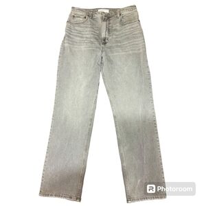 Abercrombie & Fitch 90's  Straight Ultra High Rise Jeans Size 30/10 Grey